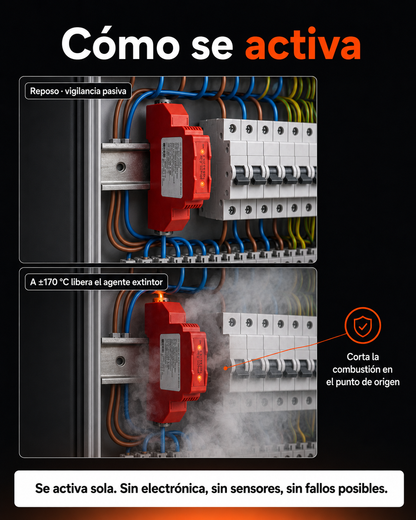 Mini extintor para cuadro eléctrico