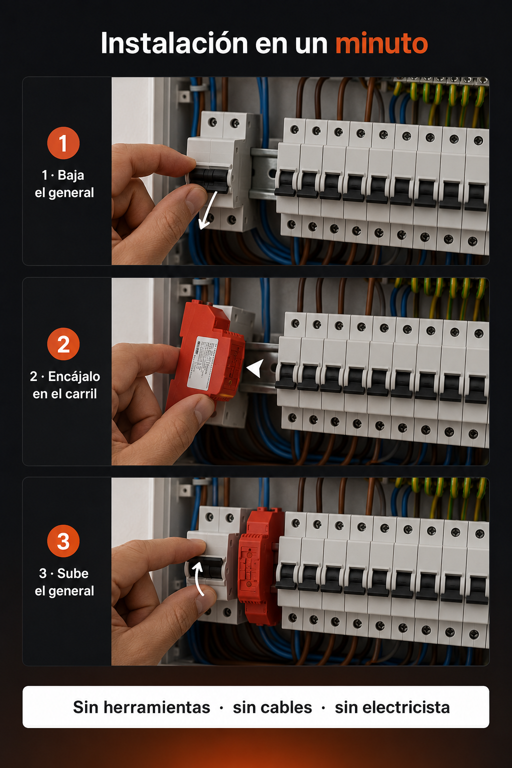 Mini extintor para cuadro eléctrico